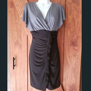 Flattering grey and black dress